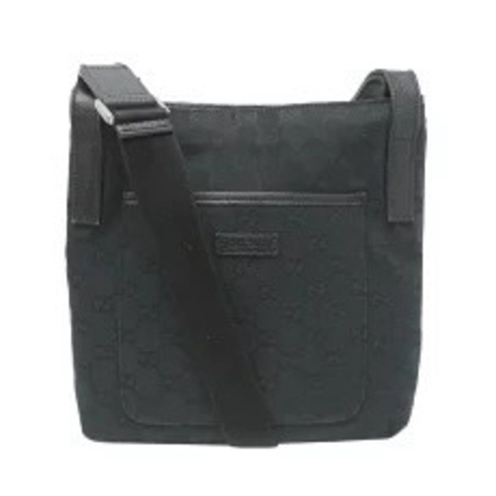 Gucci GG Shoulder Bag Canvas Black